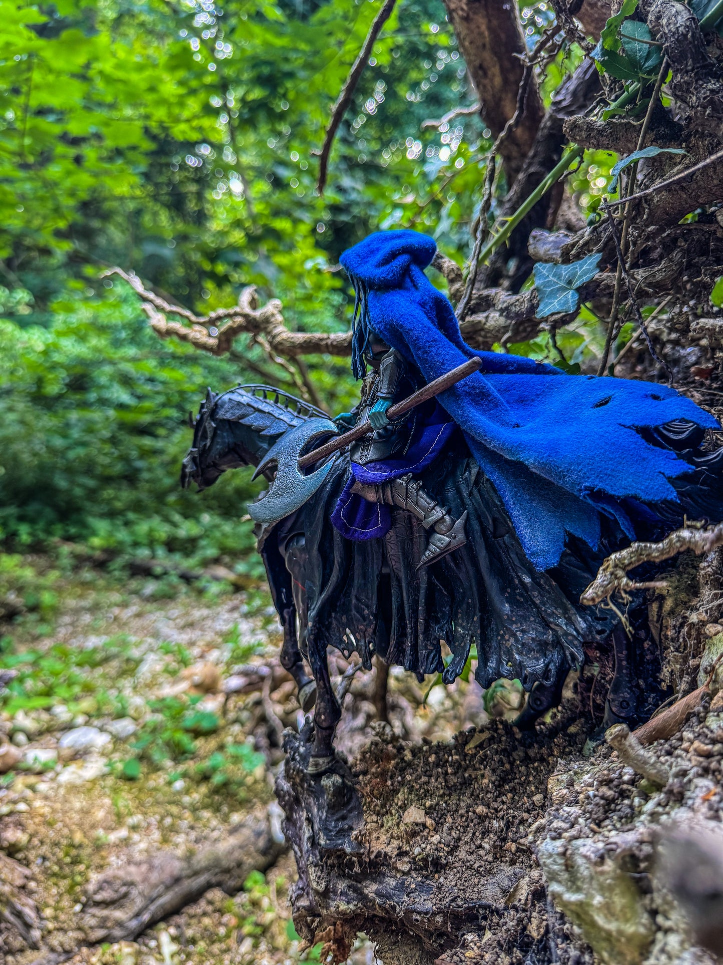 Long Hooded Soft Goods Cape – Poly-Wool, Weathered Edges