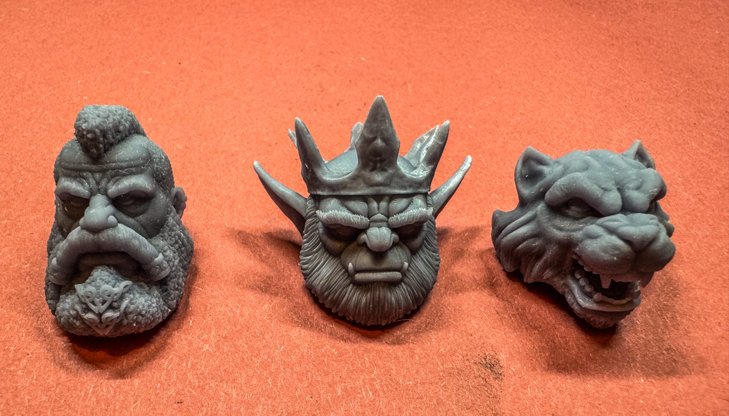 Unpainted Resin Heads