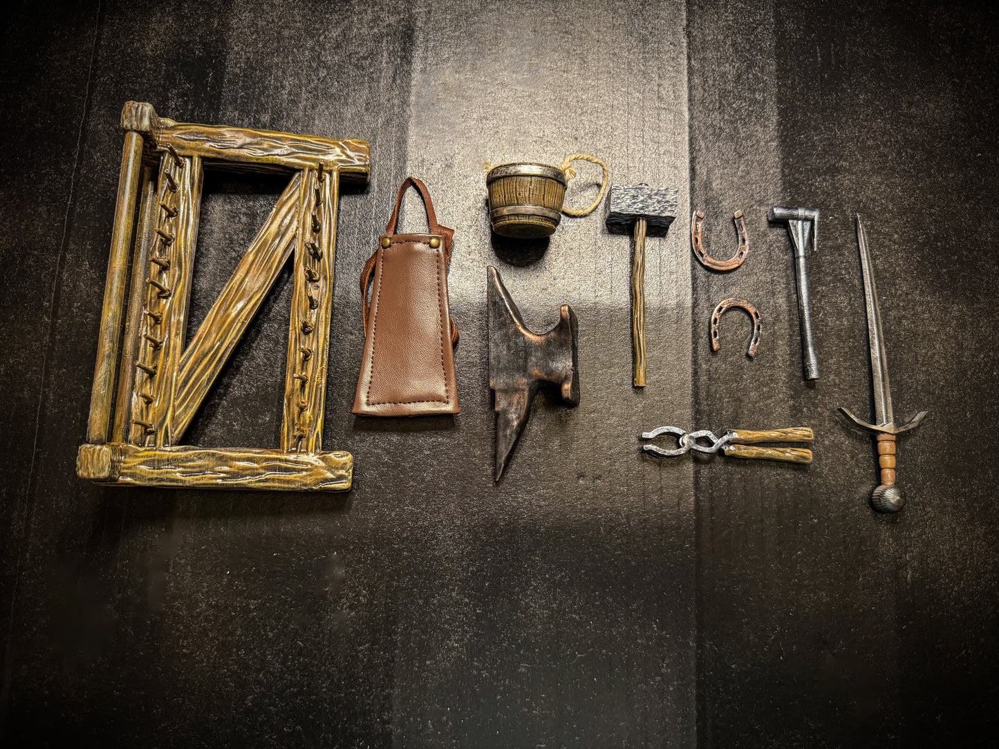 “The Forgemaster’s Anvil” – Medieval Blacksmith Diorama Set