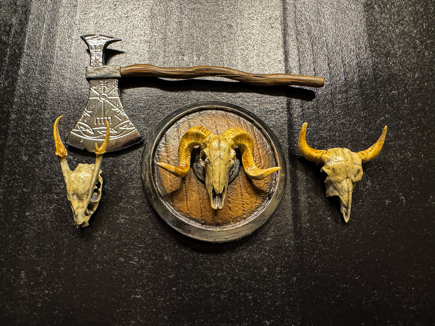 "The Warlord’s Armory" – Wooden Shield & Viking Axe Set