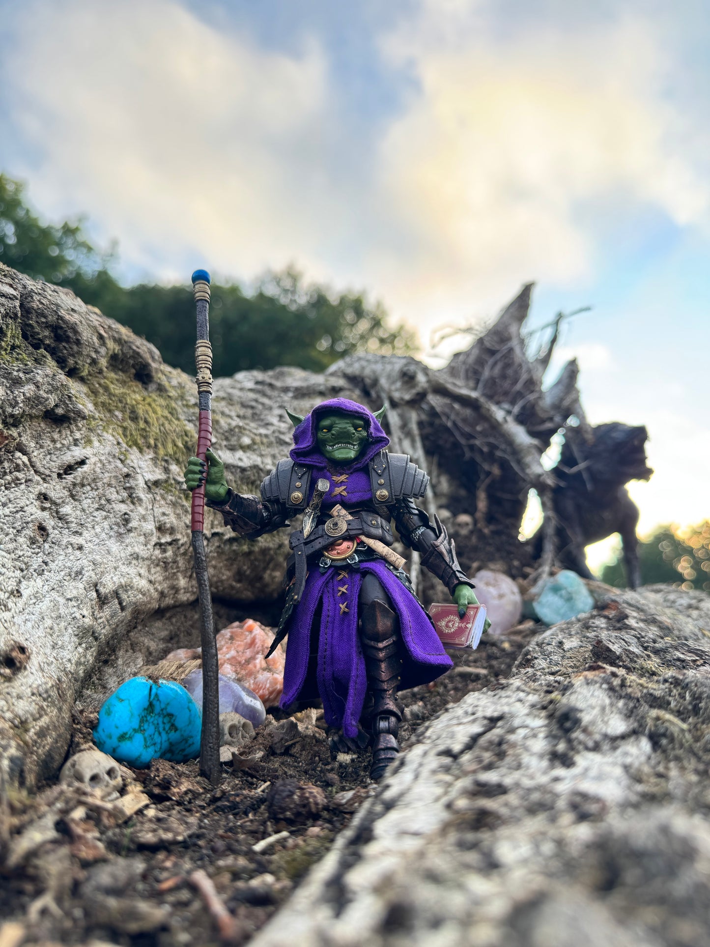 Cotton Hood with Decorative Stitching for Goblin figure