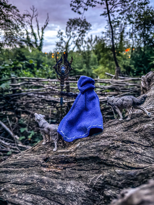 Long Hooded Cape – Polywool with Embroidery