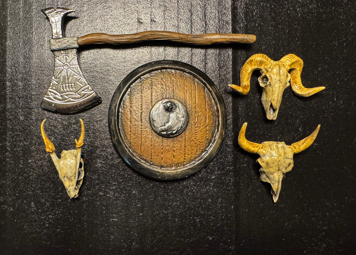 "The Warlord’s Armory" – Wooden Shield & Viking Axe Set