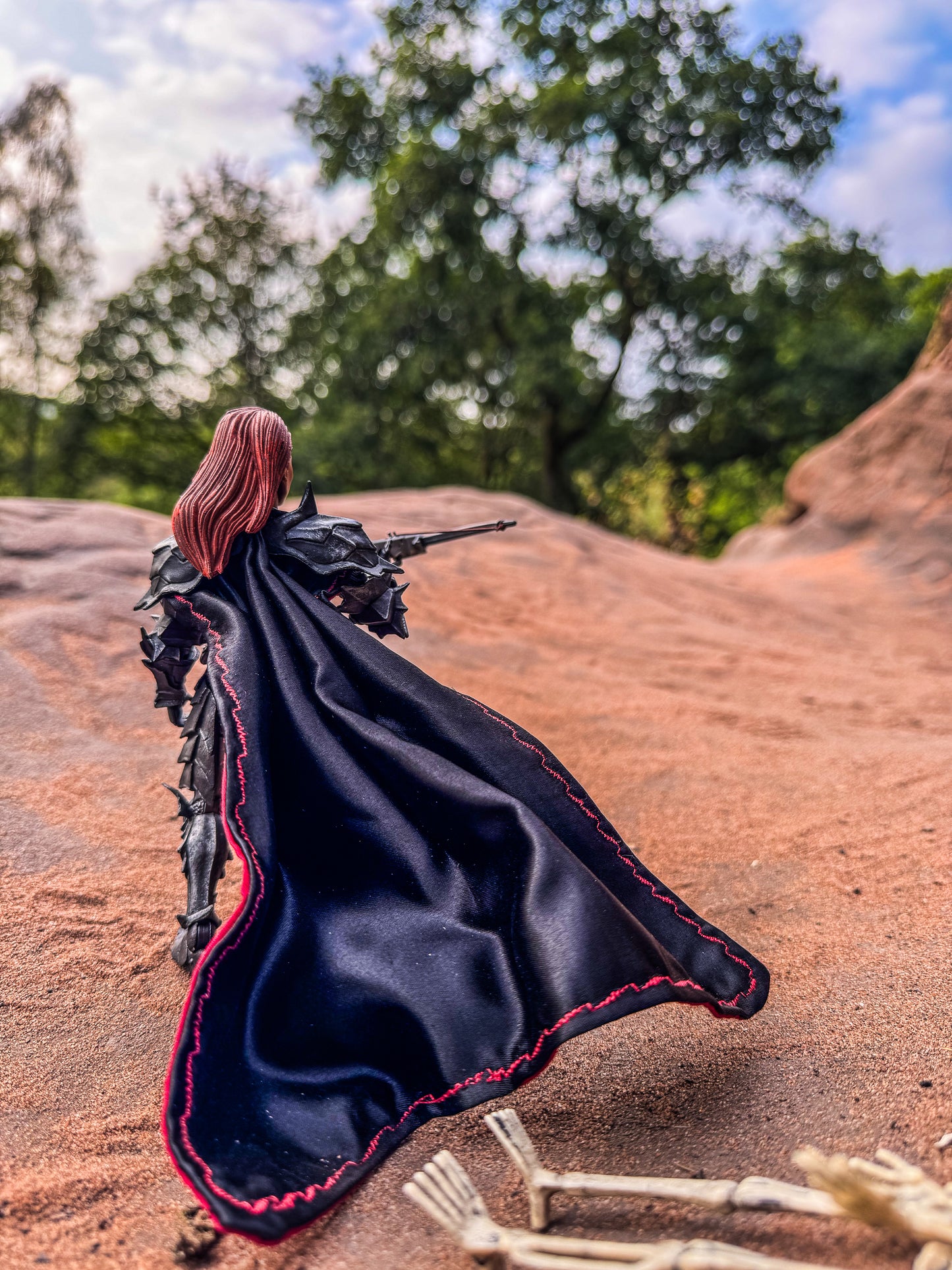 Long Embroidered Edge Cape