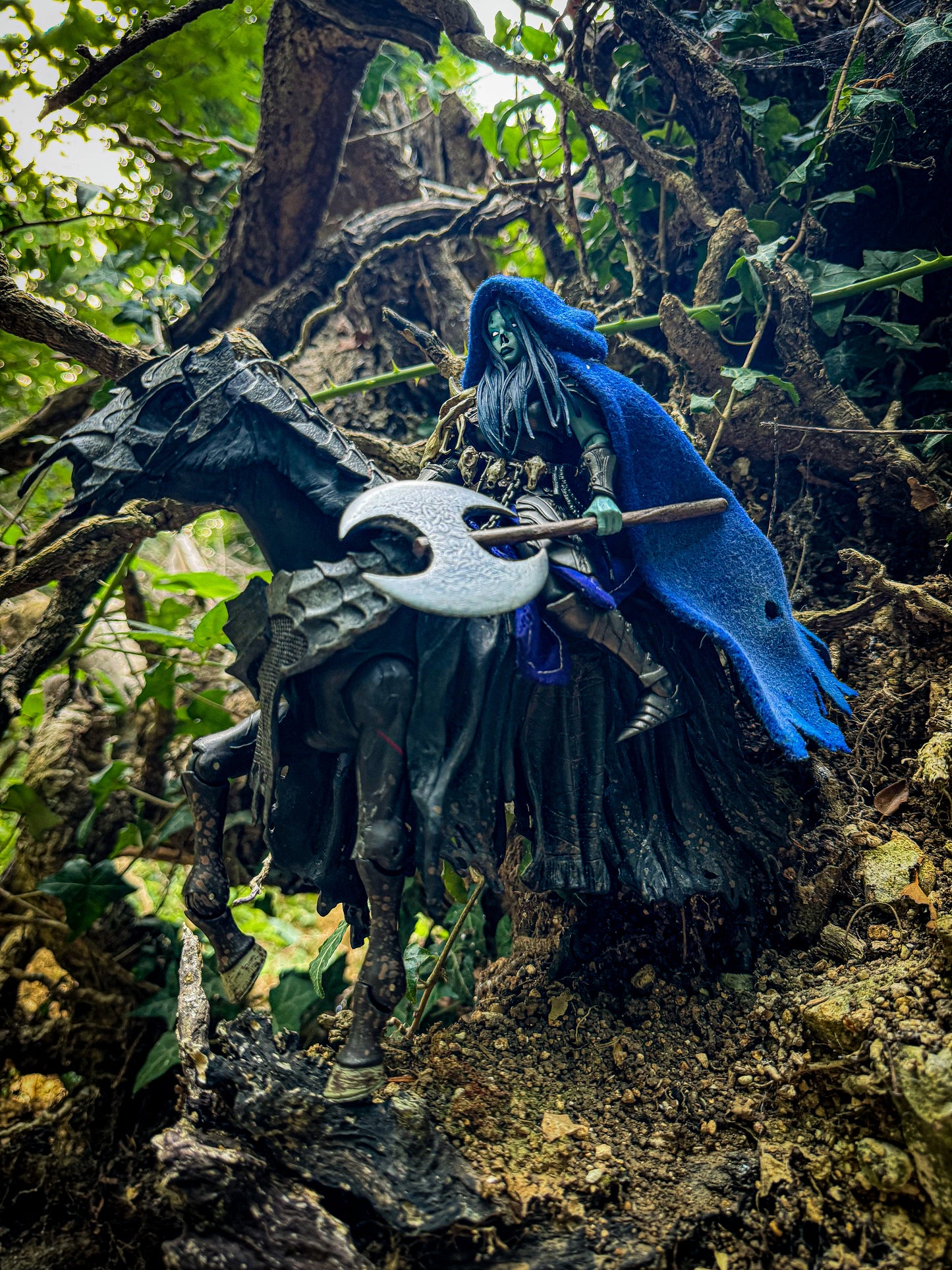 Long Hooded Soft Goods Cape – Poly-Wool, Weathered Edges