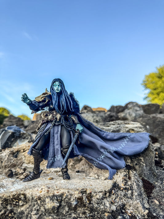 Layered Tasset with Decorative Stitching