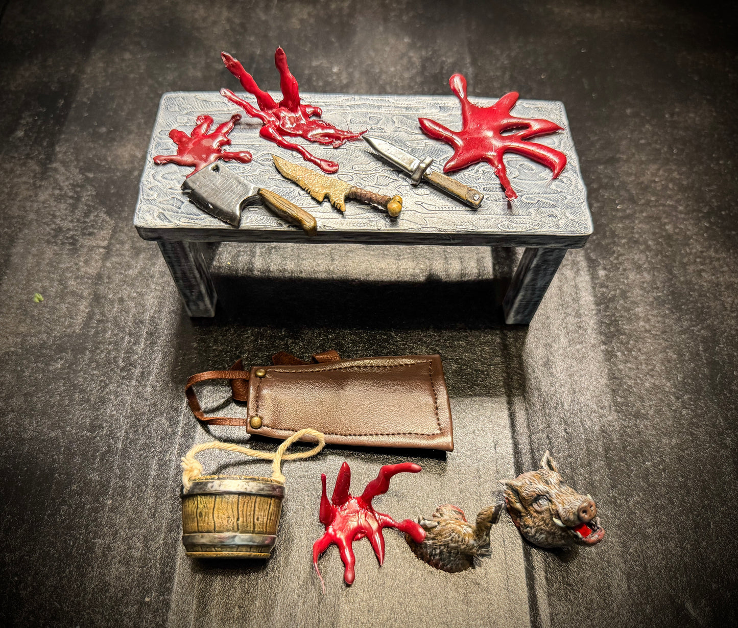 “The Cleaver’s Table” – Medieval Butcher/Alchemist Diorama Set