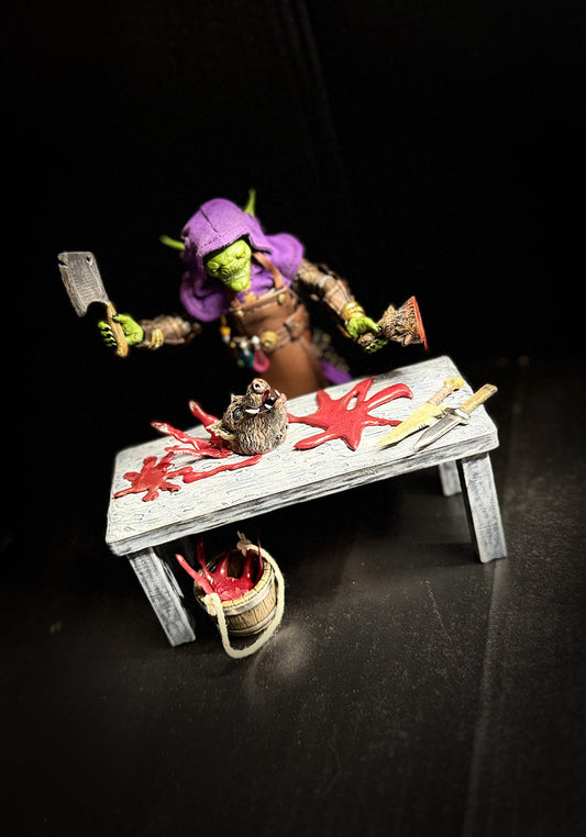 “The Cleaver’s Table” – Medieval Butcher/Alchemist Diorama Set