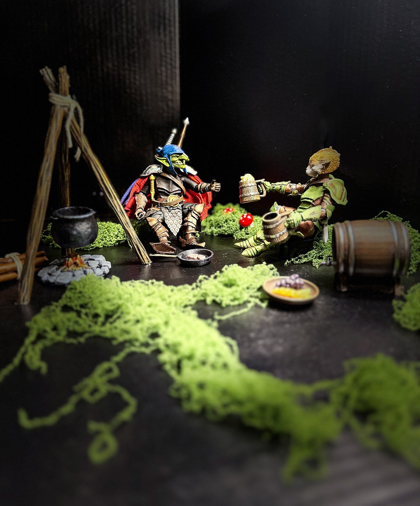 “The Adventurer’s Campfire” – Medieval Camping Diorama Set