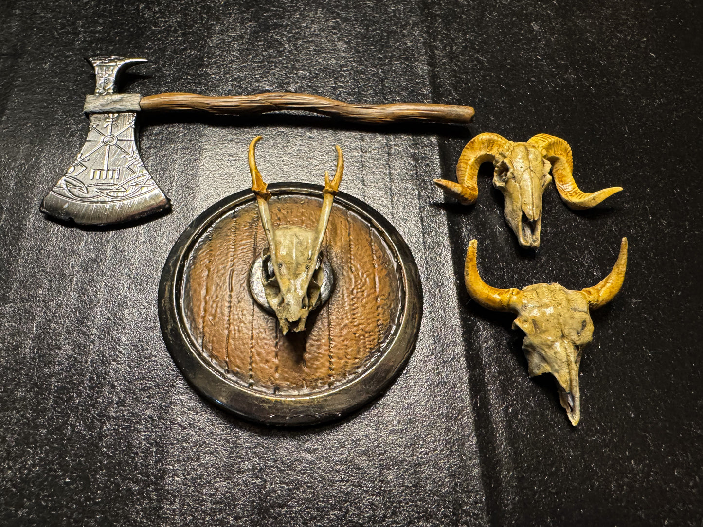 "The Warlord’s Armory" – Wooden Shield & Viking Axe Set