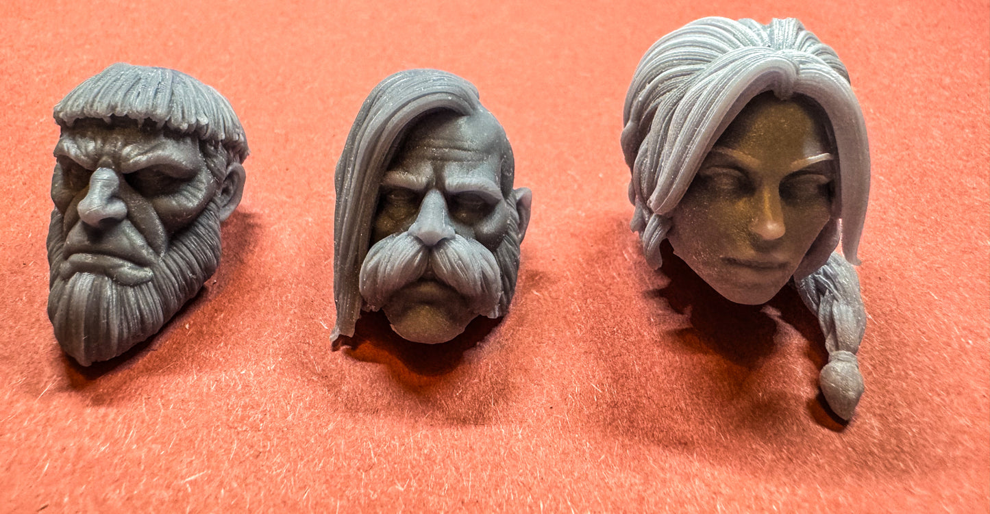 Unpainted Resin Heads