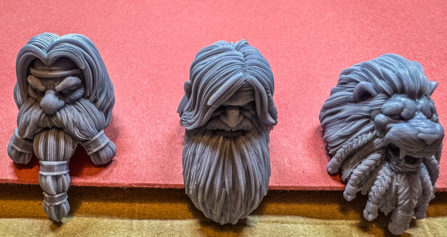 Unpainted Resin Heads